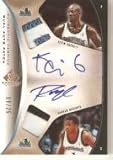 2006-07 SP Game Used Authentic Fabrics Dual Patches Autographs #GM Kevin Garnett / Rashad McCants - Minnesota Timberwolves (Piece of Authentic Jersey - Autographed - Serial #d to 25) (Basketball Cards)