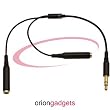 Two-Way 3.5 mm Stereo Headphone Splitter (Male to 2 x Female) for Samsung Galaxy Apollo