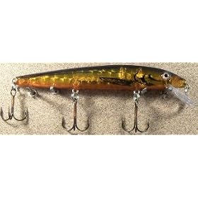 JLVLures JLV Shallow Suspending Minnow Black Shiner Prism: Husky Stickbait Lures Saltwater Freshwater Jerk Bass Smallmouth Steelhead Pike Muskie Salmon Trout Snook Striper Perch Whiper Snook Speckled Trevally, Mid- Depth Trolling Casting Hook Treble