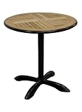 Round Outdoor Table with Teak Wood Top