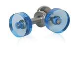 BLOCK Silver Cufflinks by Top UK Designer in OCEAN BLUE with Presentation Box