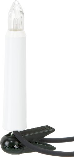 Hellum 842043 LED-Energiespar Lichterkette Riffelkerzen warm-wei&szlig;, klar, 20-teilig, Gesamtl&auml;nge 22 m, f&uuml;r Innen/Au&szlig;en