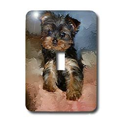 Dogs Toy Yorkie - Toy Yorkie Puppy - Light Switch Covers - single toggle switch