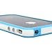 White and Blue Premium Bumper Case for Apple iPhone 4 - AT&T