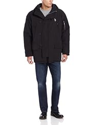 U.S. Polo Assn. Mens Long Snorkel, Black, Large