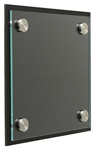 6 x 6 Name Plate On Door with Stainless Steel Standoffs, Acrylic (Clear and Frosted)