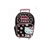 Sanrio Hello Kitty Luggage - Black Hello Kitty Rolling Backpack Black