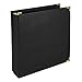 Samsill Classic Collection Executive Presentation 3 Ring Binder/Portfolio Binder, 2 Inch Binder, Brass Round Ring (Holds 425 Sheets), Black