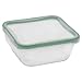 Snapware Total Solution 4-Cup Square Glass Food Storage Set, Medium