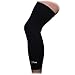 COOLOMG Sports Compression Leg Sleeves Basketball Football Long Knee Protection Knee Brace Undersleeve Black M