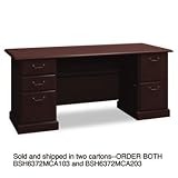 Image of Buy Best US Bush 6372MCA203 - Syndicate Double Pedestal Desk, 72-1/4w x 30d x 30h, Mocha Cherry, Carton 2 Title Postfix US, Bush Industries