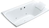 KOHLER K-11343-GCR-0 Escale BubbleMassage Bath with Chromatherapy, White