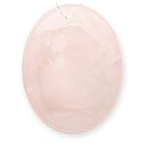 Rose Quartz Gems Large Oval Pendant Bead 35 X 45mm Pink