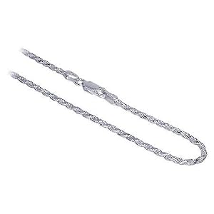 New .925 Sterling Silver 1.5 MM Rope Chain 16