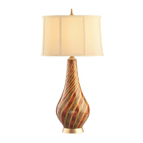 Kichler Lighting 70559 Oliver 29.5-Inch Portable Table Lamp, Hand-Painted Porcelain with Beige Soft Back Shade