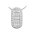 14K White Gold Diamond Pendant