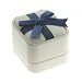 White Leatherette Earring Gift Box with Bow