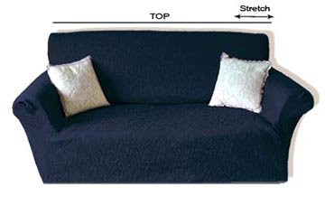 Elastic Sofa Cover (slipcover) 3 Seater Settee blue navy