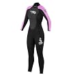(UK 14 Pink) TWF Ladies Full Length Wetsuit. (RRP £55) TOP QUALITY 3mm Neoprene. Titanium lined. Wind proof Panels & YKK Zip.