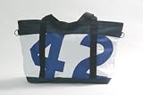 Ella Vickers Large Navy Zip Tote - Red, Green, or Blue Number