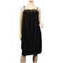 Black Laced Rose Knee High Plus Size Dress - 1X