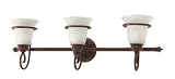 American Fluorescent BNV313RECT Three-Light 13-Watt 29-Inch, Bennington Vanity Light Fixture