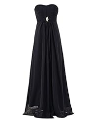 Strapless Floor Length Chiffon Sweetheart Sleeveless Beaded Ruched Bridesmaid Dress/Prom Dress/Wedding Party Dress 