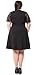 Sapphyra Women's Elegant Plus V-Neck Lace Sleeve Crochet Midi Dress Size 1X-5X