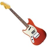 Fender 251420540 Kurt Cobain Mustang Electric Guitar, LH Fiesta Red