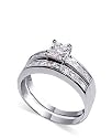 .925 Sterling Silver Rhodium Plated Band Cubic Zirconia Ring