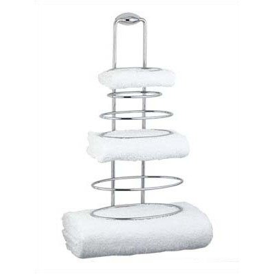 See :USE Ollipsis Towel Stack Rack, Polished Chrome