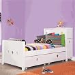 LittleMissMatched SKETCHoRAMA Twin Size Rails and Slats (Pure Gloss White) (77"W x 1.875"H x 6"D)