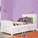 LittleMissMatched SKETCHoRAMA Twin Size Rails and Slats (Pure Gloss White) (77"W x 1.875"H x 6"D)