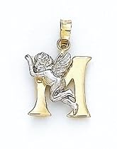 14K Angel Initial 'M' Pend - GH16682
