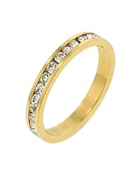 Stylish Stackables Clear CZ Gold Ring