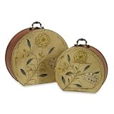 New Charming Hand Painted Round Adeline Storage Boxes Set Of Two High Quality Modern Design