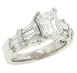 Baguette Diamond Engagement Ring 1.49cttw (cz center)