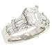 Jewelry : Baguette Diamond Engagement Ring 1.49cttw (cz center)