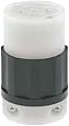 Leviton 2513 20 Amp, 120/208 Volt 3PY, NEMA L21-20R, 4P, 5W, Locking Connector, Industrial Grade, Grounding - Black-White