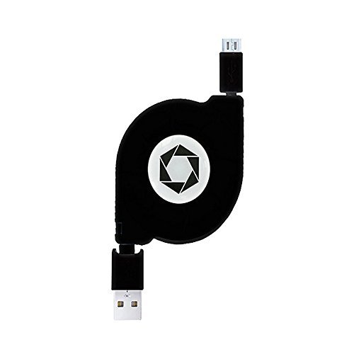 Celltronix Retractable Micro USB Connector 6 ft Compatibles with any Micro-USB Charging Port Phones or tablet Devices - Black
