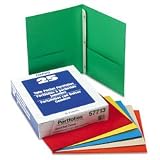 Oxford Twin Pocket Portfolios with Fasteners, 8-1/2'x11', Assorted, 25/Box ESS57713
