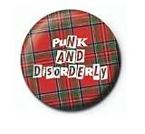 パンク Punk (Punk And Disorderly Tartan) カンバッチ