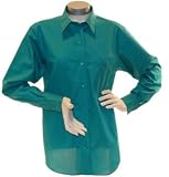 Foxcroft Wrinkle Free Solid Shirt, Basic Fit, Deep Teal, Petite Sizes 2P-16P