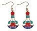 Cleopatra Lotus Earrings - Pewter - 1.25'' Height
