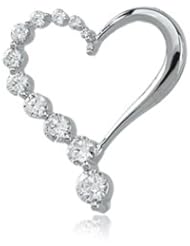 Journey Diamond Heart Pendant in 14 Karat Gold