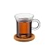 Kitchen & Housewares : Shin Bistro Set of 2 Tea Cups with Cork Coasters By Bodum