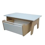 Activity Table White/Natural with Bins - White