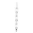 14K White Gold Three-Stone Baguette Cut Diamond Pendant - 0.15 Ct.