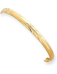 14k Gold Diamond Cut Satin Adjustable Kids Baby Bangle