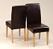 6 Oslo Faux Leather Chocolate Brown Dining Chairs